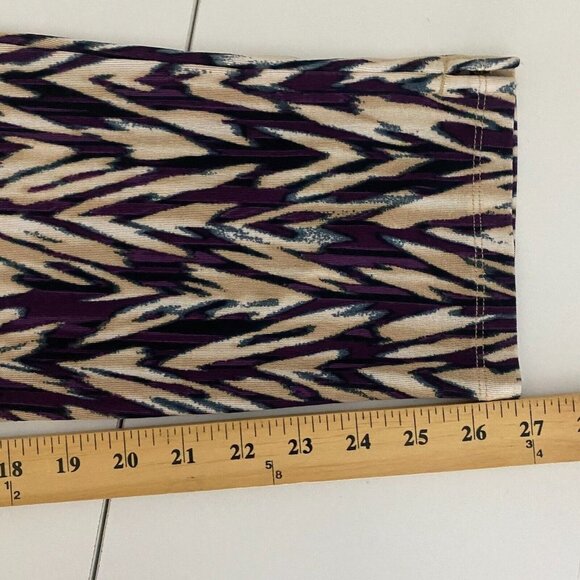 Chicos Travelers Pull On Pants Womens 0 US S Multicolor Slinky Knit Ankle - Picture 9 of 10